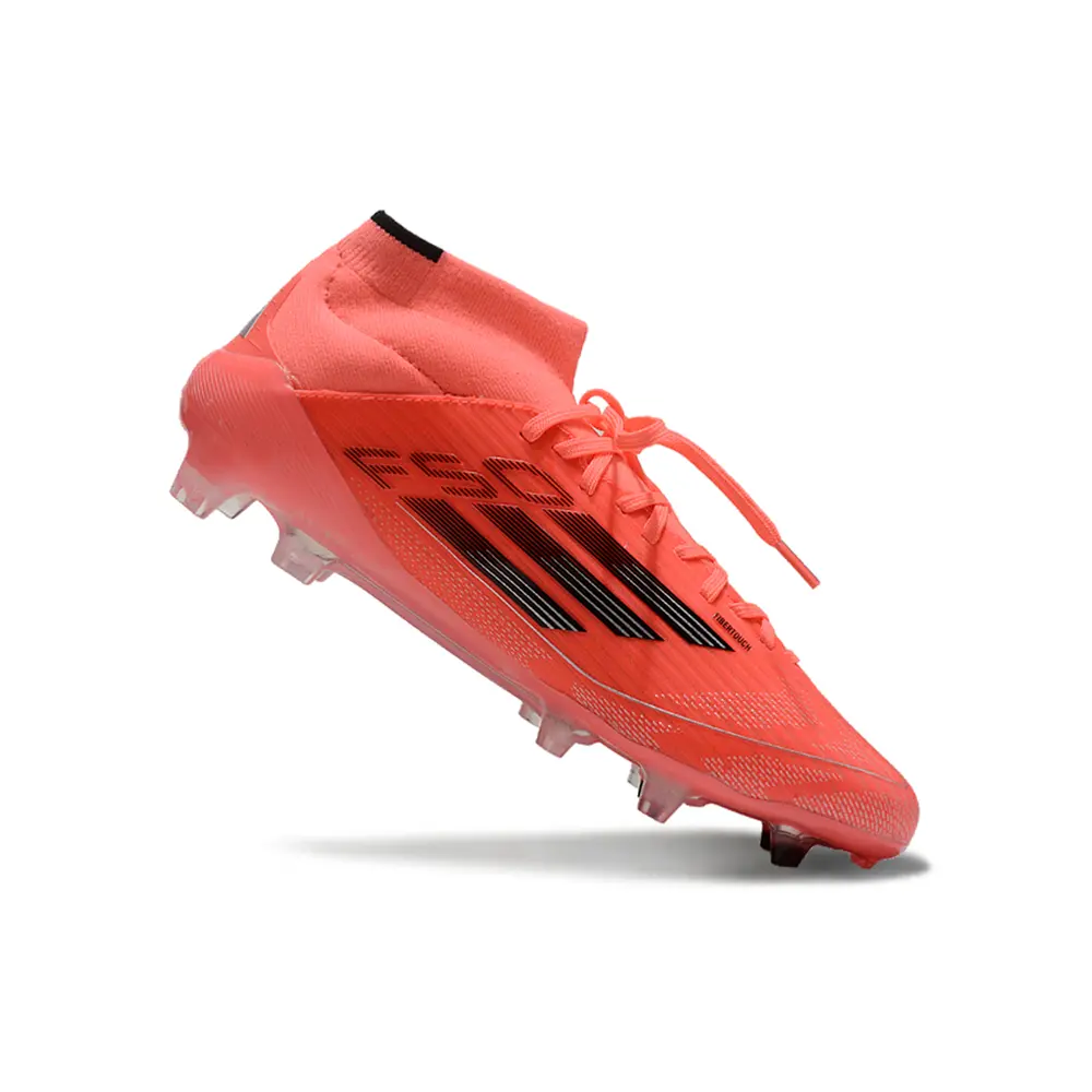 Chuteira Campo Adidas F50 Cano Médio FG Vermelha