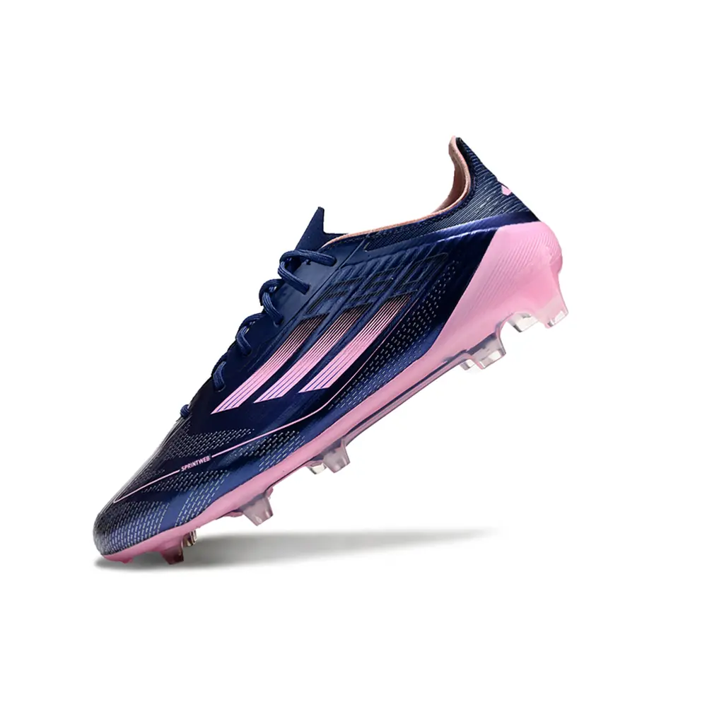 Chuteira Campo Adidas F50 FG Azul e Rosa