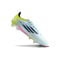 Chuteira Campo Adidas F50 FG Azul, Rosa e Amarelo - imagem 2