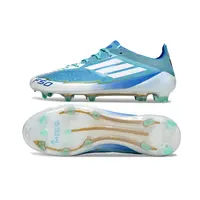 Chuteira Campo Adidas F50 FG Branca e Azul - imagem 2