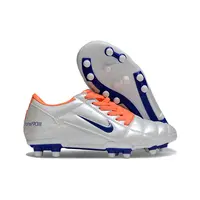 Chuteira Campo Nike Total 90 FG Branca, Laranja e Azul - imagem 7