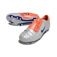 Chuteira Campo Nike Total 90 FG Branca, Laranja e Azul - imagem 2
