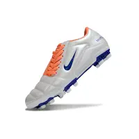 Chuteira Campo Nike Total 90 FG Branca, Laranja e Azul - imagem 5