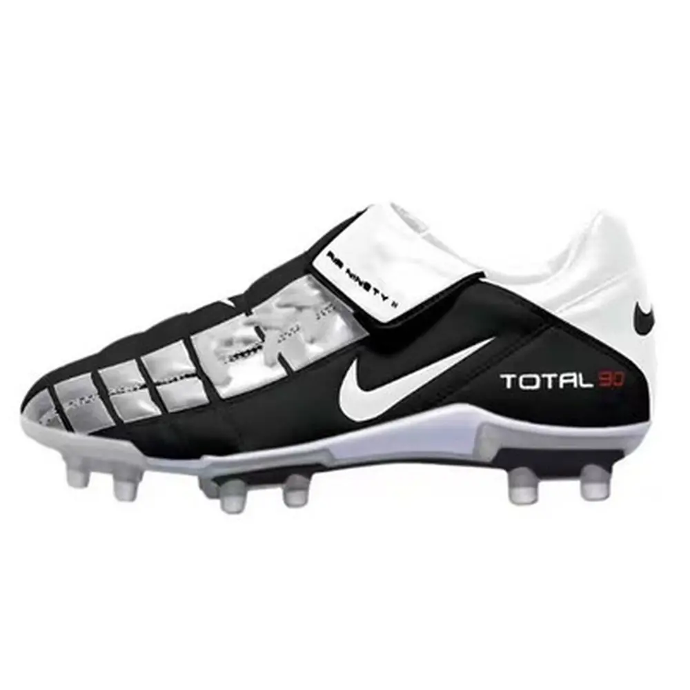 Chuteira Campo Nike Total 90 FG Preta e Prata