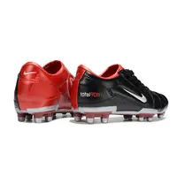 Chuteira Campo Nike Total 90 FG Preto e Vermelho - imagem 3