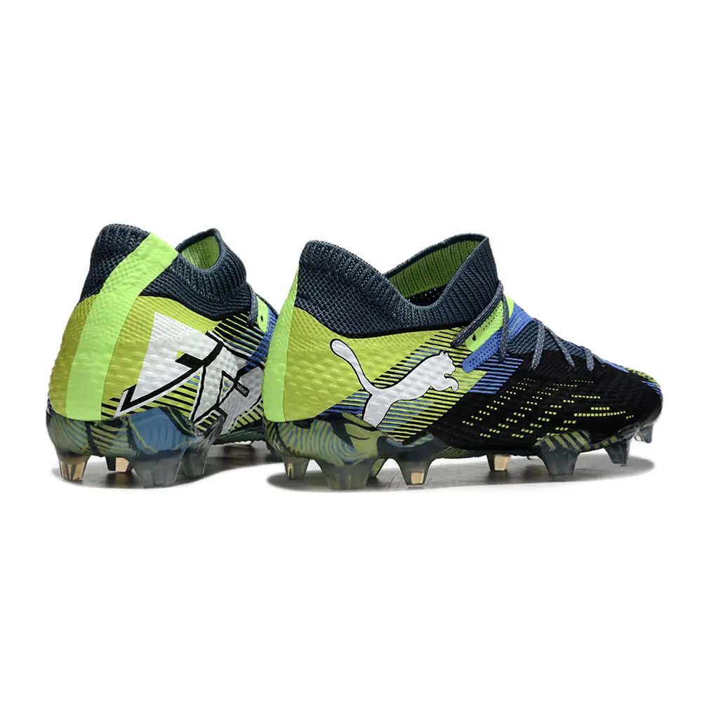 Chuteira Campo Puma Future 7 FG Azul e Verde