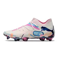 Chuteira Campo Puma Future 7 FG Branca, Azul e Rosa - imagem 1