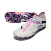 Chuteira Campo Puma Future 7 FG Branca, Azul e Rosa - imagem 3