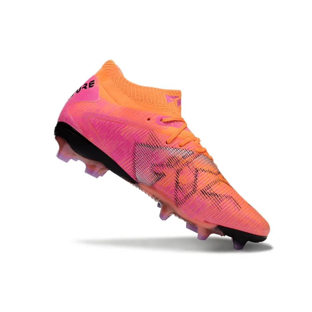 Chuteira Campo Puma Future 8 FG Laranja e Rosa