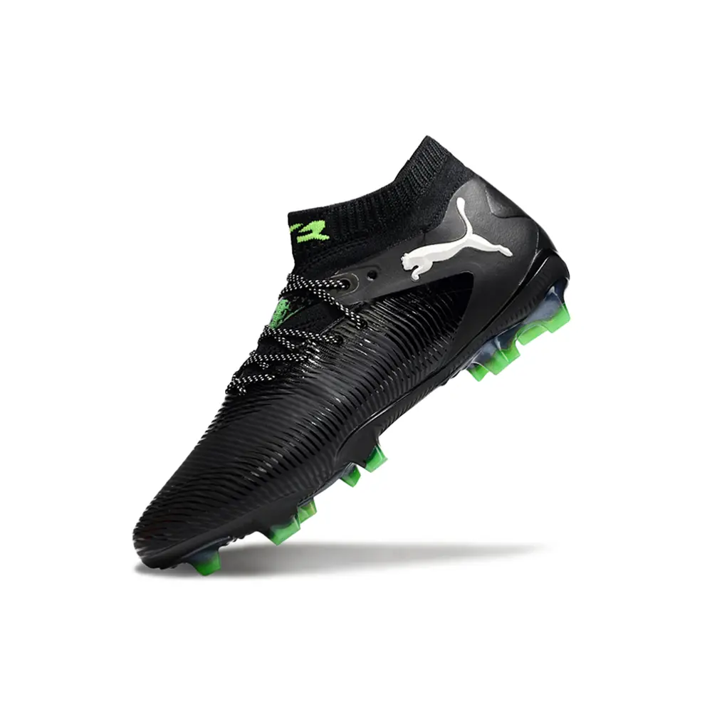 Chuteira Campo Puma Future 8 FG Preto e Verde