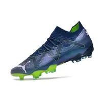 Chuteira Campo Puma Future Ultimate FG Azul e Verde - imagem 3