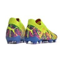 Chuteira Campo Puma Future Ultimate FG Verde, Rosa e Azul - imagem 5