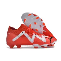 Chuteira Campo Puma Future Ultimate FG Vermelha e Branca - imagem 3