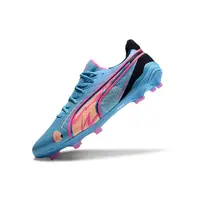 Chuteira Campo Puma King Ultimate FG Azul e Rosa - imagem 5