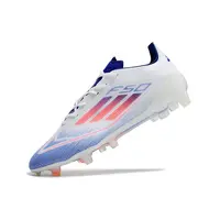 Chuteira Campo Adidas F50 FG Branca, Azul e Vermelho - imagem 2