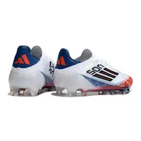 Chuteira Campo Adidas F50 FG Branca, Laranja e Azul - imagem 4