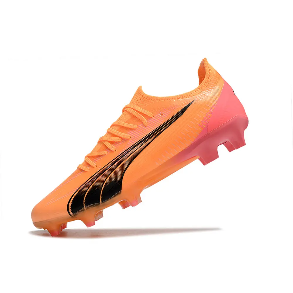 Chuteira Campo Puma Ultra Ultimate FG Laranja e Rosa