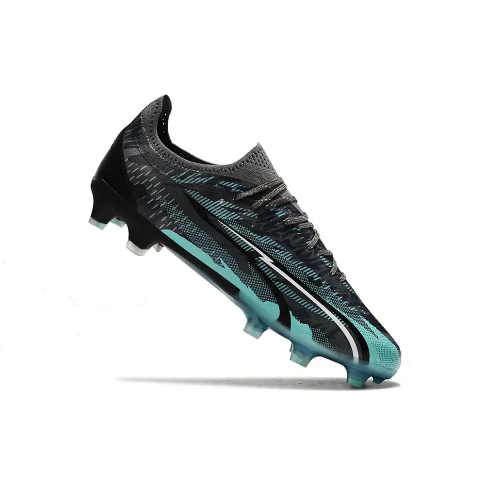 Chuteira Campo Puma Ultra Ultimate FG Preta e Azul