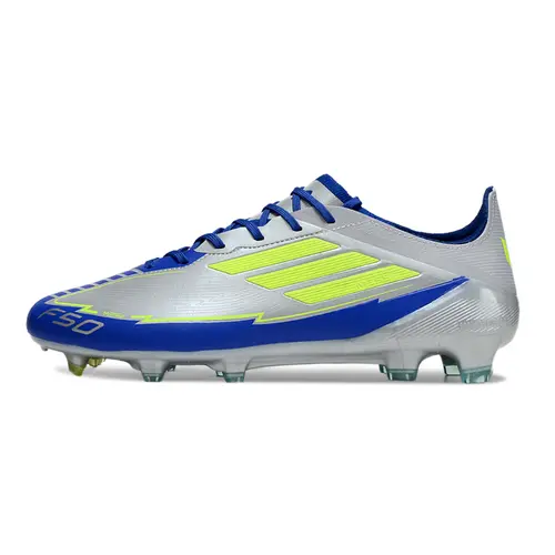 Chuteira Campo Adidas F50 FG Prata, Azul e Verde - La Vida Rápida