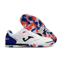 Chuteira Futsal Joma Top Flex Rebound IC Branco, Azul e Rosa - imagem 4