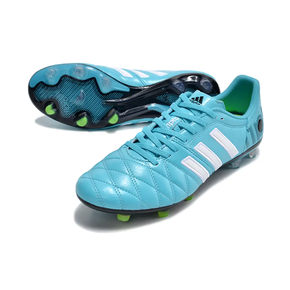 Chuteira Campo Adidas AdiPure 11 Pro FG Azul e Branca