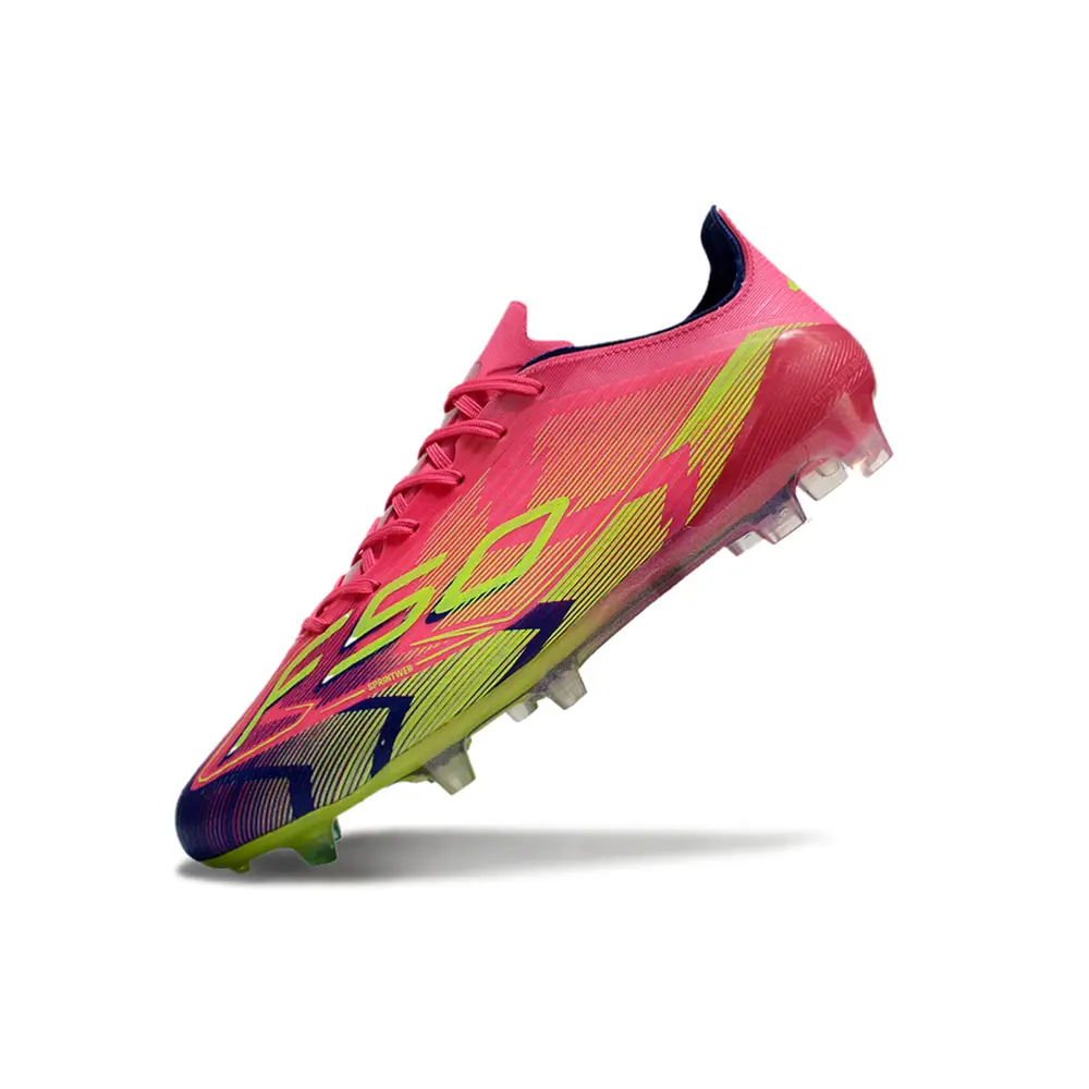 Chuteira Campo Adidas F50 FG Rosa, Azul e Verde