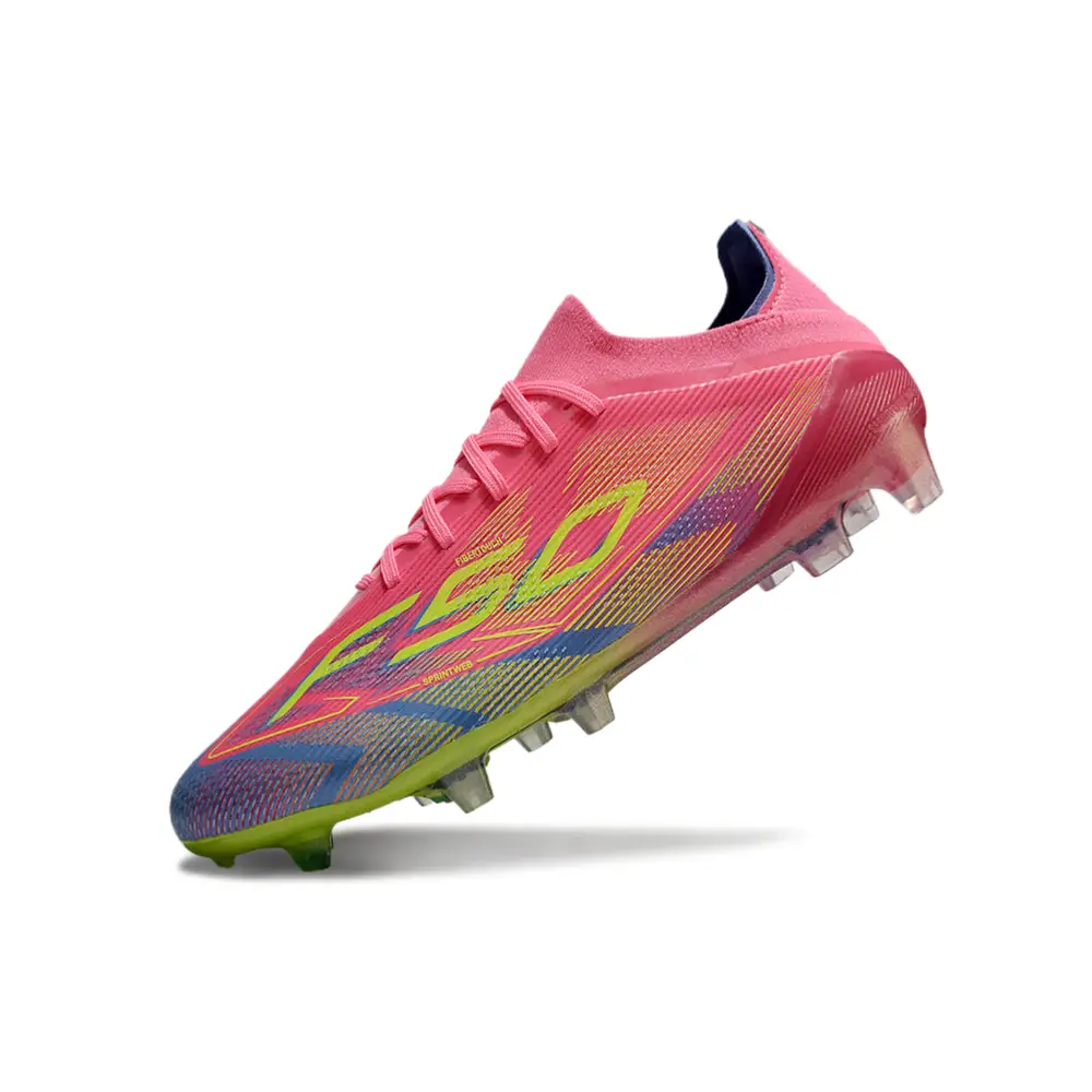 Chuteira Campo Adidas F50 FG Rosa, Verde e Azul