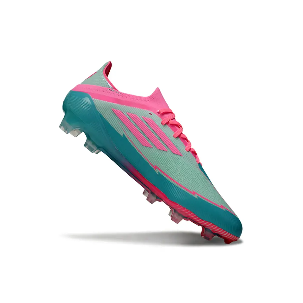 Chuteira Campo Adidas F50 FG Verde e Rosa