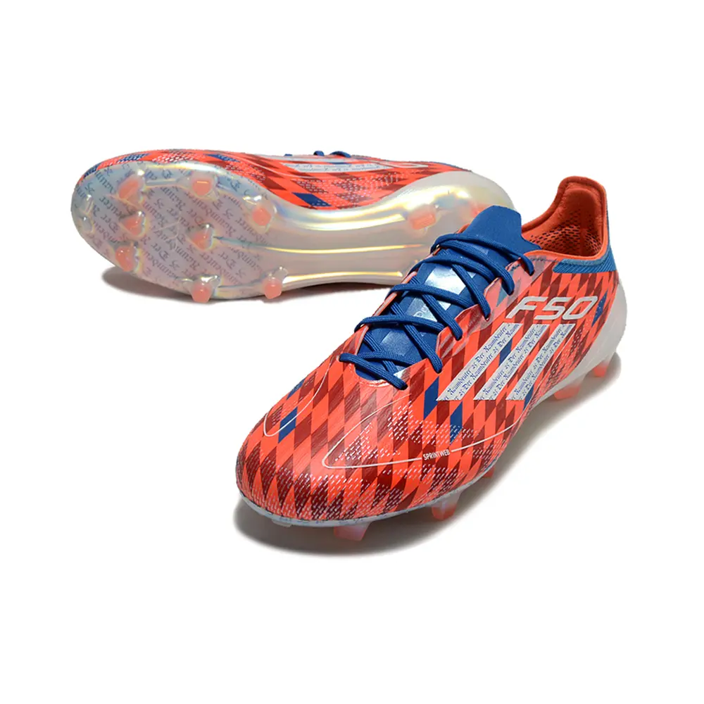 Chuteira Campo Adidas F50 FG Vermelha e Azul