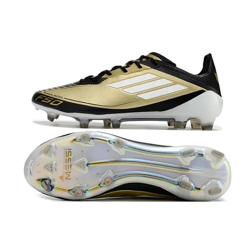Chuteira Campo Adidas F50 Messi FG Preto e Dourado - Triunfo Dorado Pack