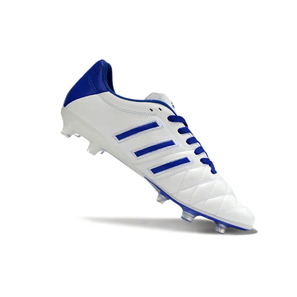 Chuteira Campo Adidas AdiPure 11 Pro FG Branca e Azul