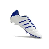 Chuteira Campo Adidas AdiPure 11 Pro FG Branca e Azul - imagem 4