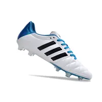 Chuteira Campo Adidas AdiPure 11 Pro FG Branca e Azul - imagem 6
