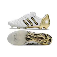 Chuteira Campo Adidas AdiPure 11 Pro FG Branca e Dourada - imagem 2
