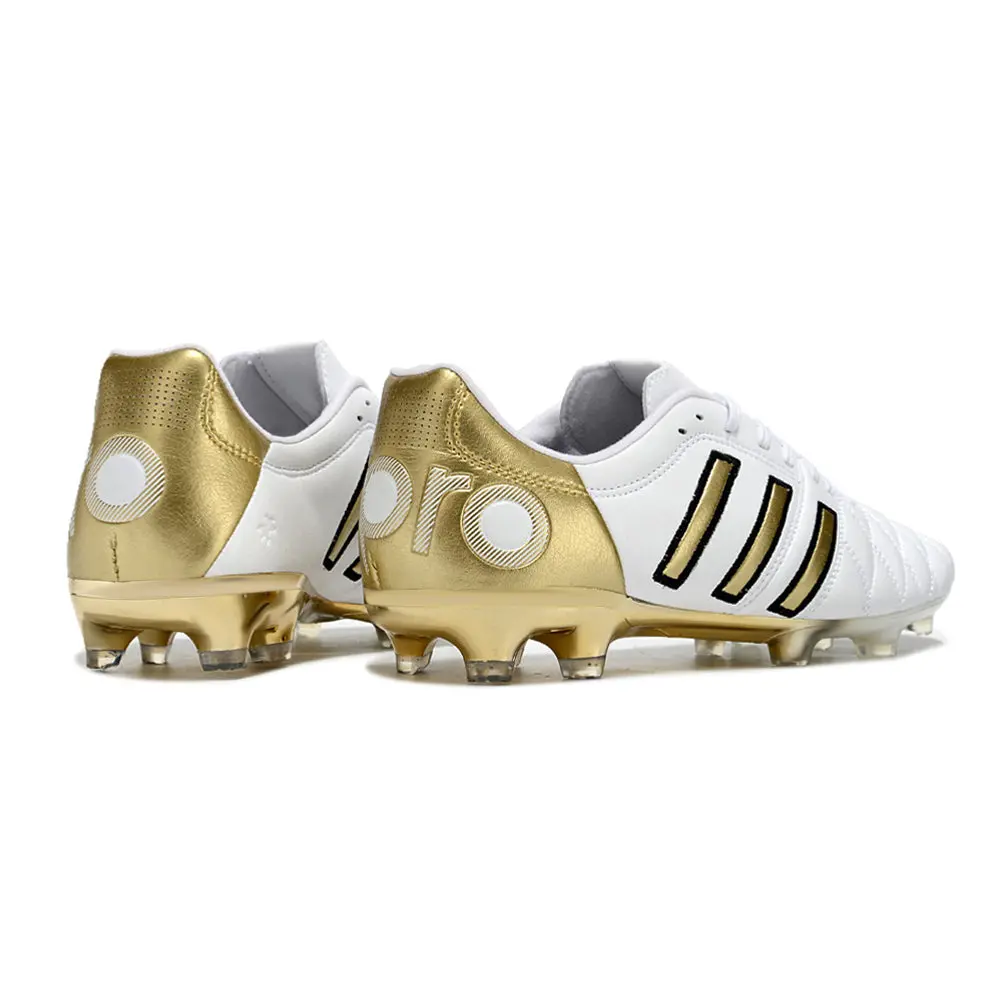 Chuteira Campo Adidas AdiPure 11 Pro FG Branca e Dourada