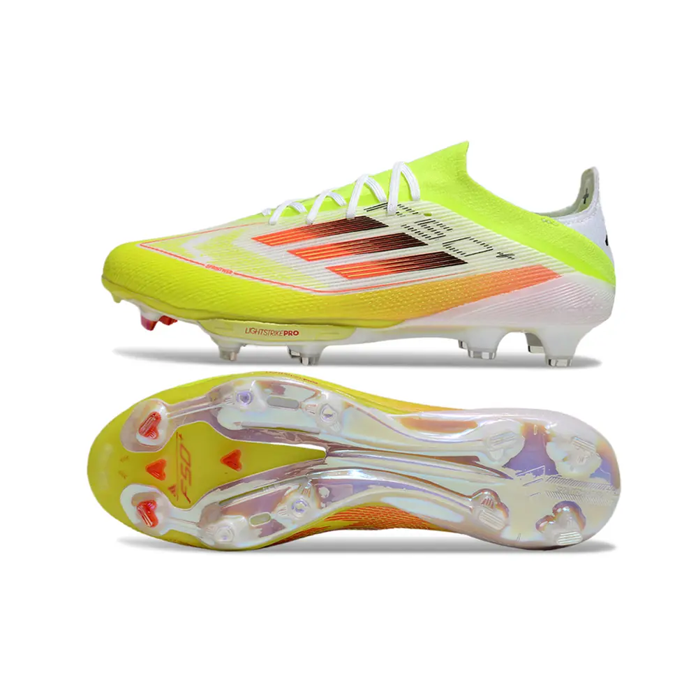 Chuteira Campo Adidas F50+ FG Branca e Verde