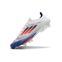Chuteira Campo Adidas F50+ FG Branca, Azul e Vermelho - imagem 5