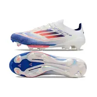 Chuteira Campo Adidas F50+ FG Branca, Azul e Vermelho - imagem 6