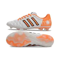 Chuteira Campo Adidas AdiPure 11 Pro FG Branca e Laranja - imagem 3