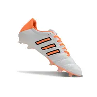 Chuteira Campo Adidas AdiPure 11 Pro FG Branca e Laranja - imagem 5