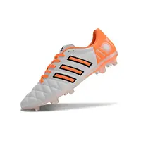 Chuteira Campo Adidas AdiPure 11 Pro FG Branca e Laranja - imagem 6