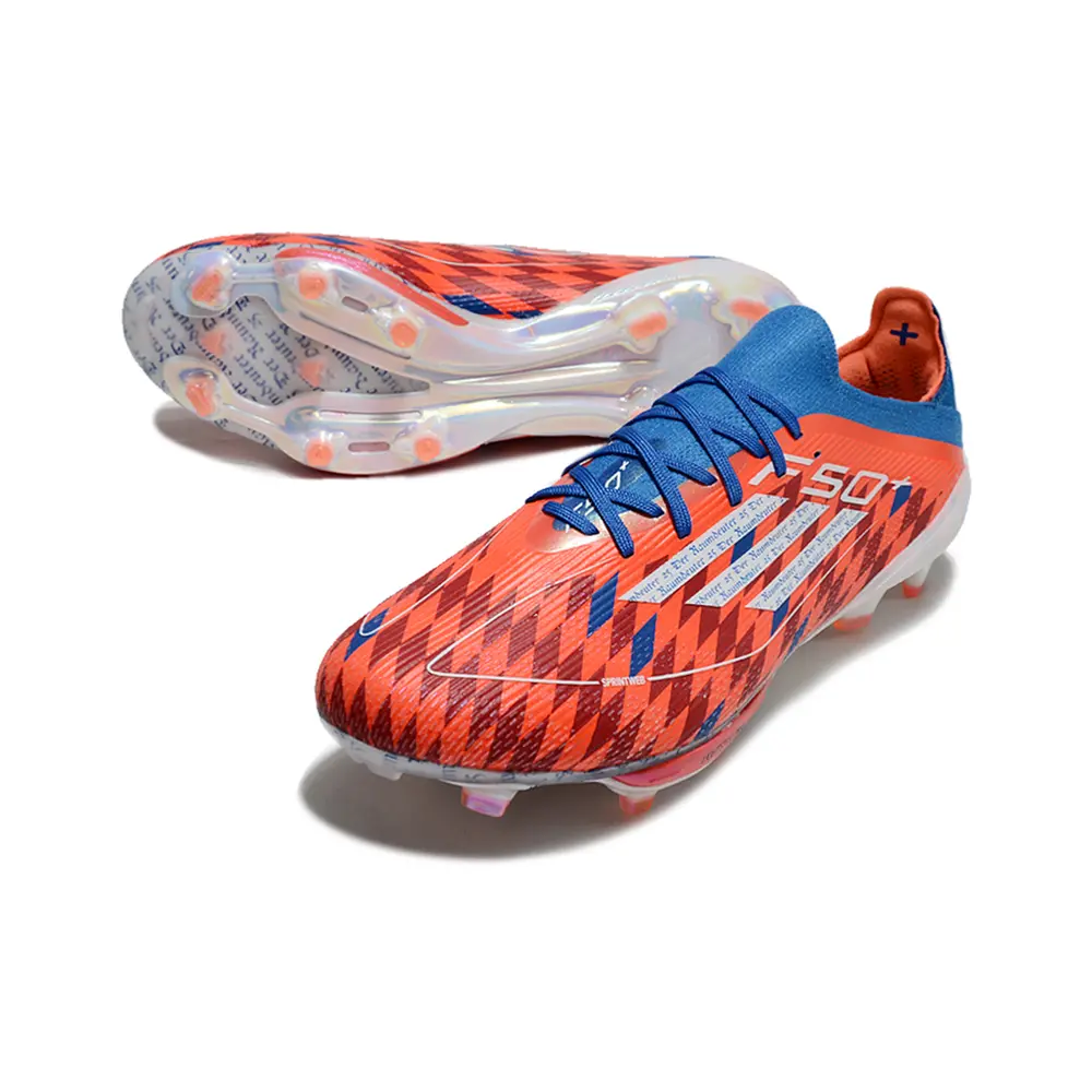 Chuteira Campo Adidas F50+ FG Vermelha e Azul