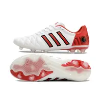 Chuteira Campo Adidas AdiPure 11 Pro FG Branca e Vermelha - imagem 5