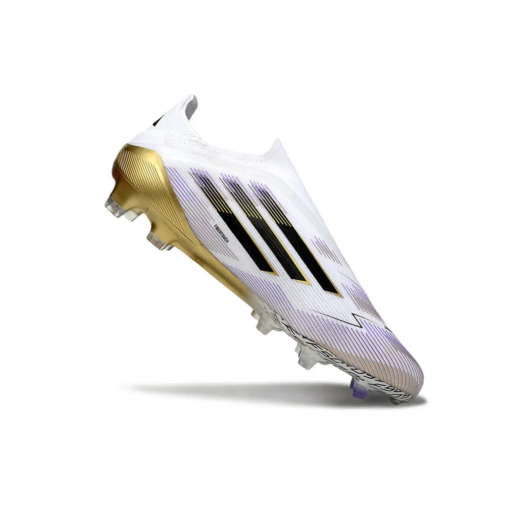 Chuteira Campo Adidas F50+ LL FG Branca e Dourada