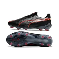 Chuteira Campo Puma King Ultimate FG Preta e Vermelha - imagem 2