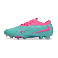 Chuteira Campo Nike Phantom GX 3 Elite FG Verde e Rosa - imagem 1