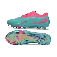 Chuteira Campo Nike Phantom GX 3 Elite FG Verde e Rosa - imagem 2