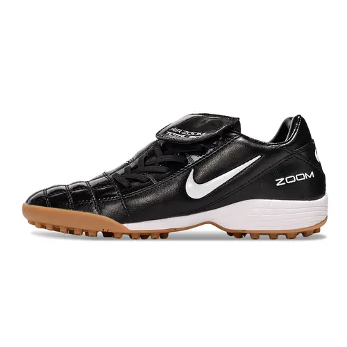 Chuteira Society Nike Total 90 TF Preto e Branco com Lingua