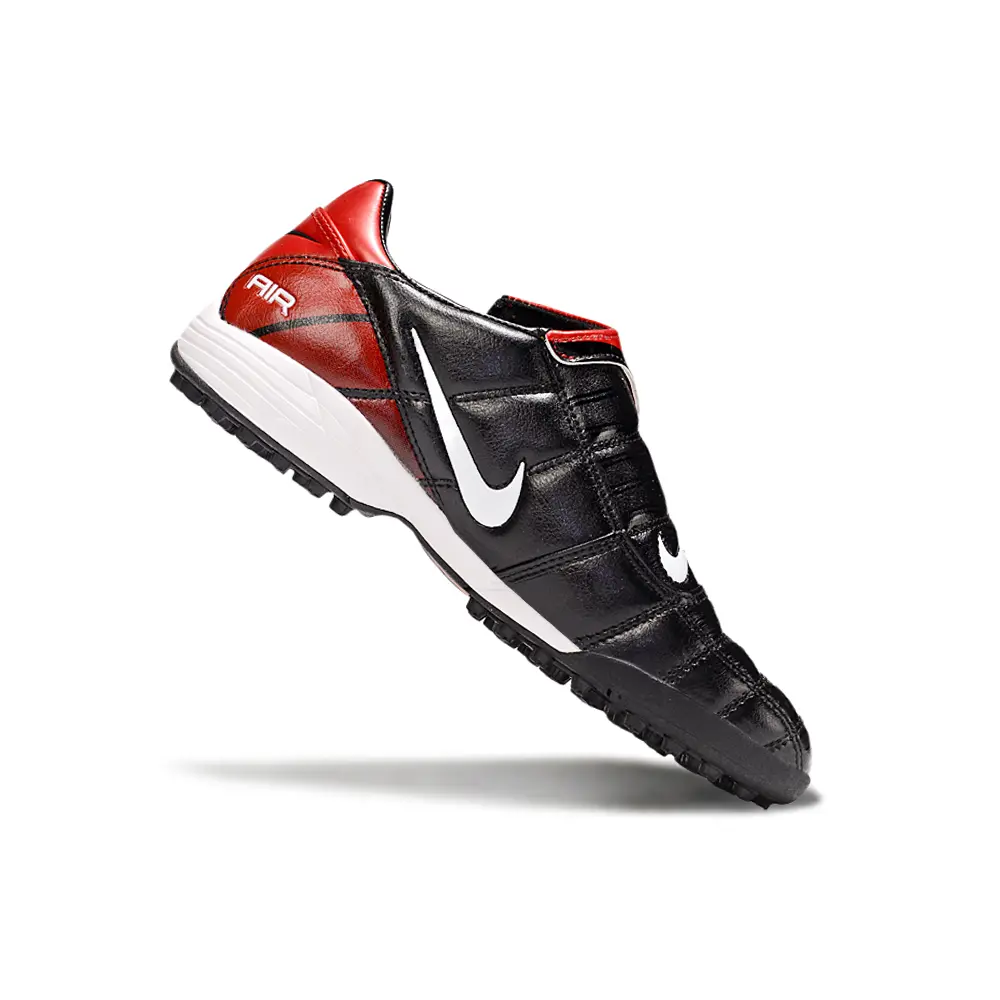 Chuteira Society Nike Total 90 TF Preto e Vermelho 