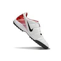 Chuteira Society Nike Total 90 TF Branco e Vermelho - imagem 4